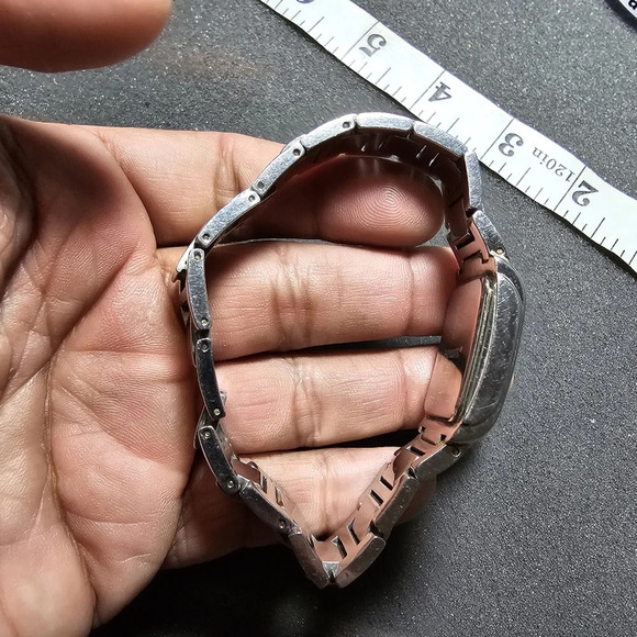 Fossil F2 Quartz Ladies Watch Rectangle Tank Date Just Diamond Accent Working he - Picture 5 of 9